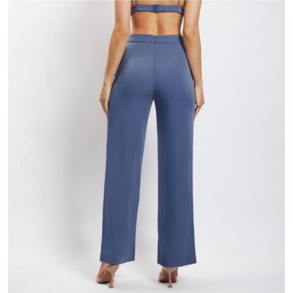 ✨Meshki Saskia Straight Leg Steel Blue Sz Large Trousers✨ - Picture 3 of 7